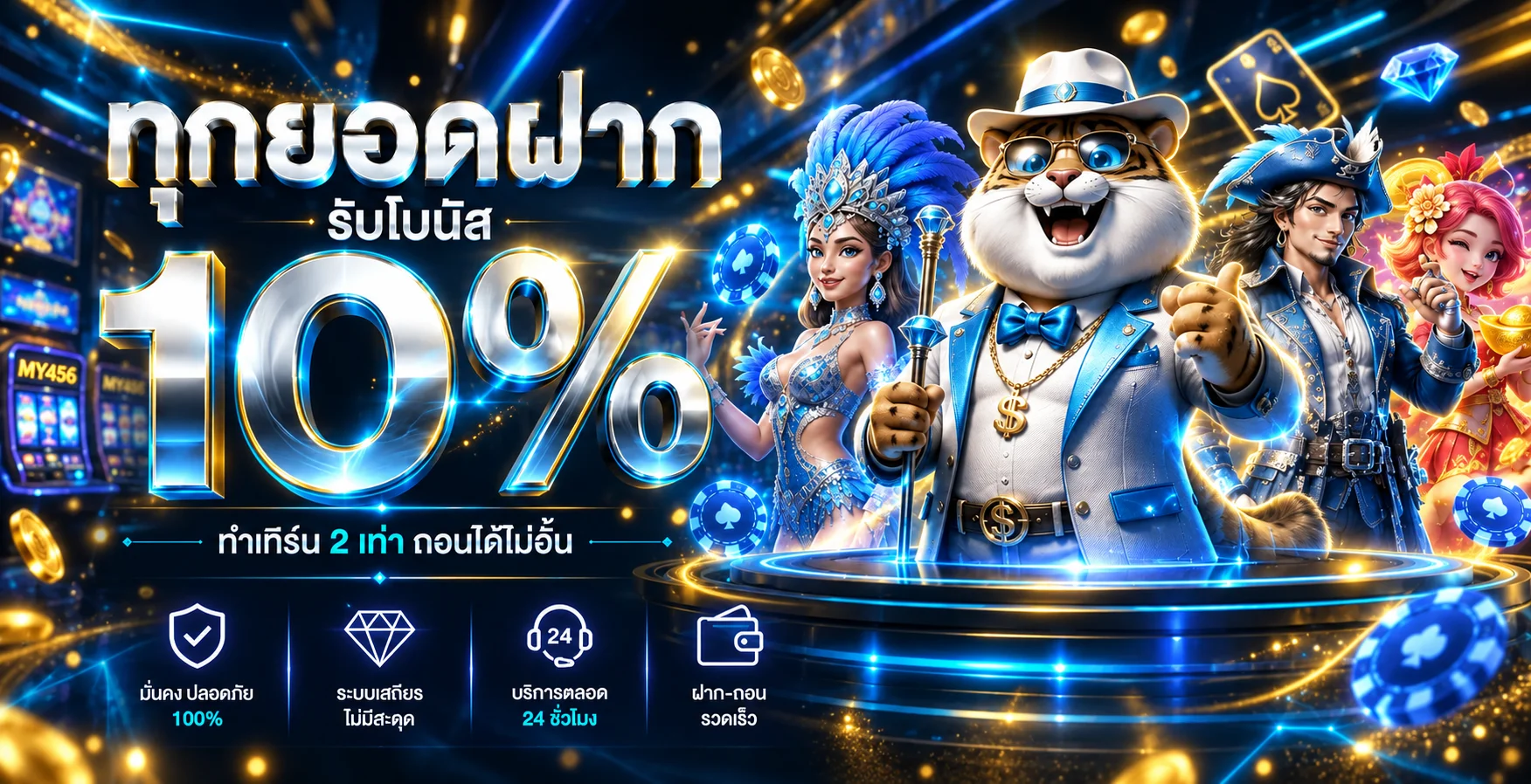 เกมสล็อตออนไลน์ในระบบ my456 พร้อมตัวละครเกม